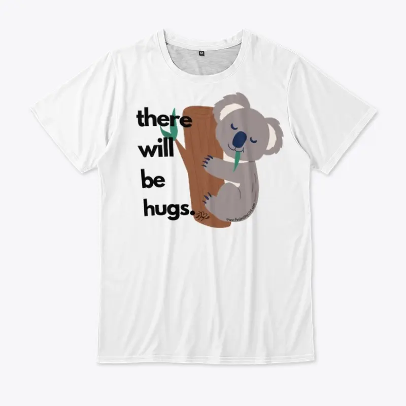 There Will Be Hugs - Koala On White