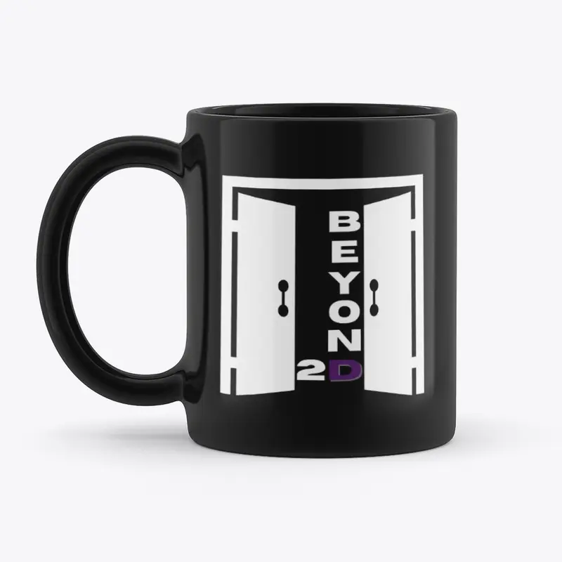 Beyond 2D Black Mug